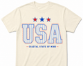 Coaztal Americana Tee-female-ivory