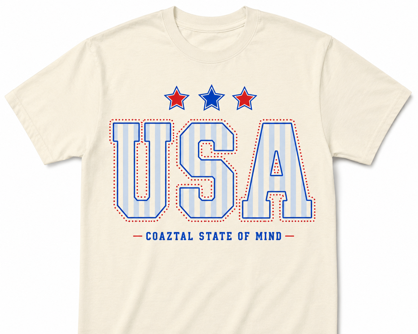 Coaztal Americana Tee-female-ivory