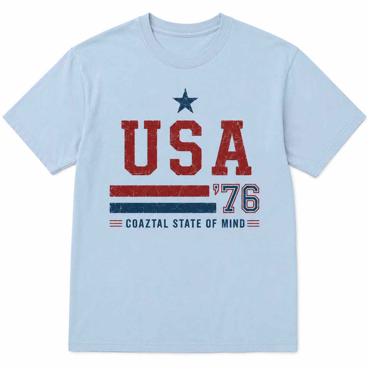 Americana '76 Tee-female-light blue