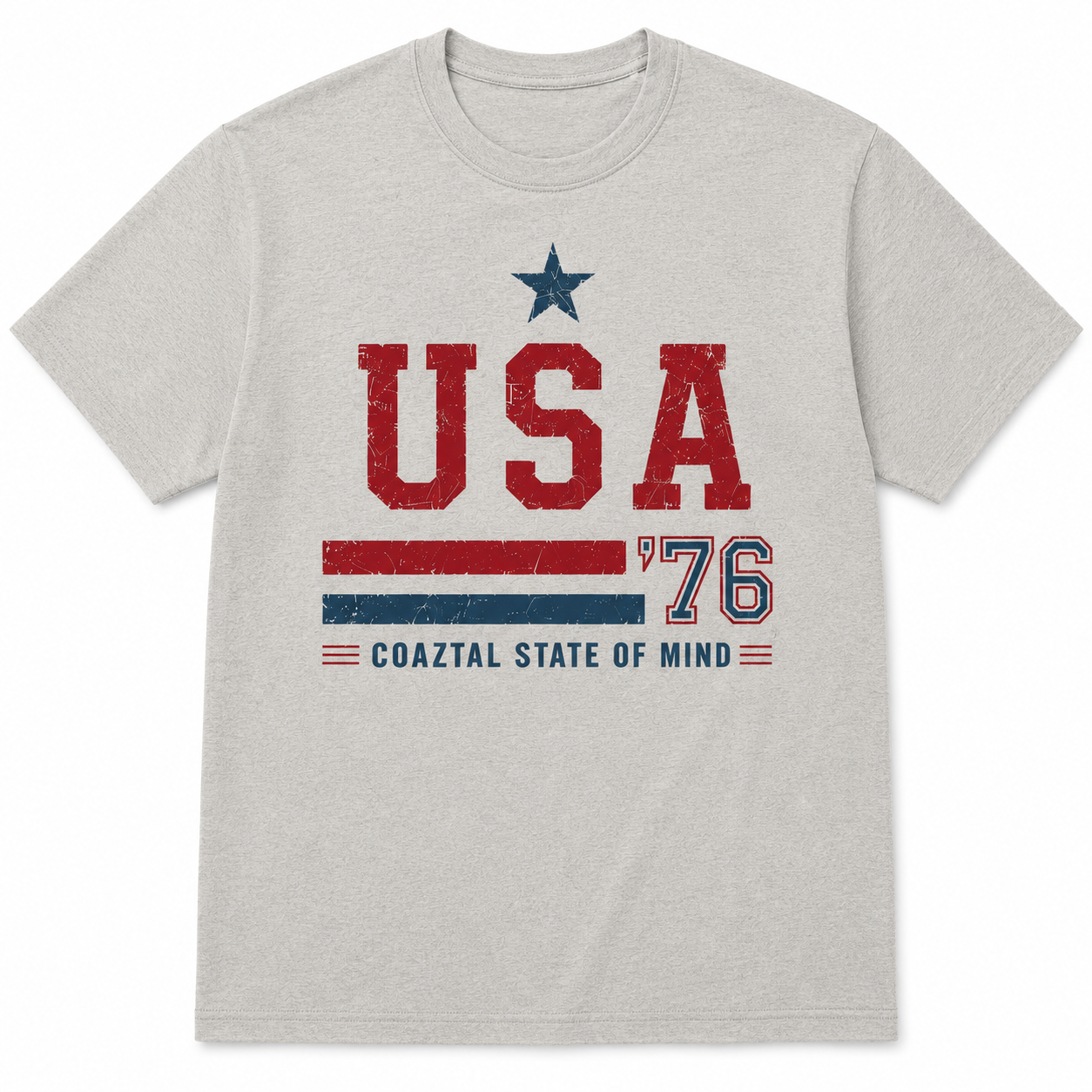 Americana '76 Tee-men-heather gray