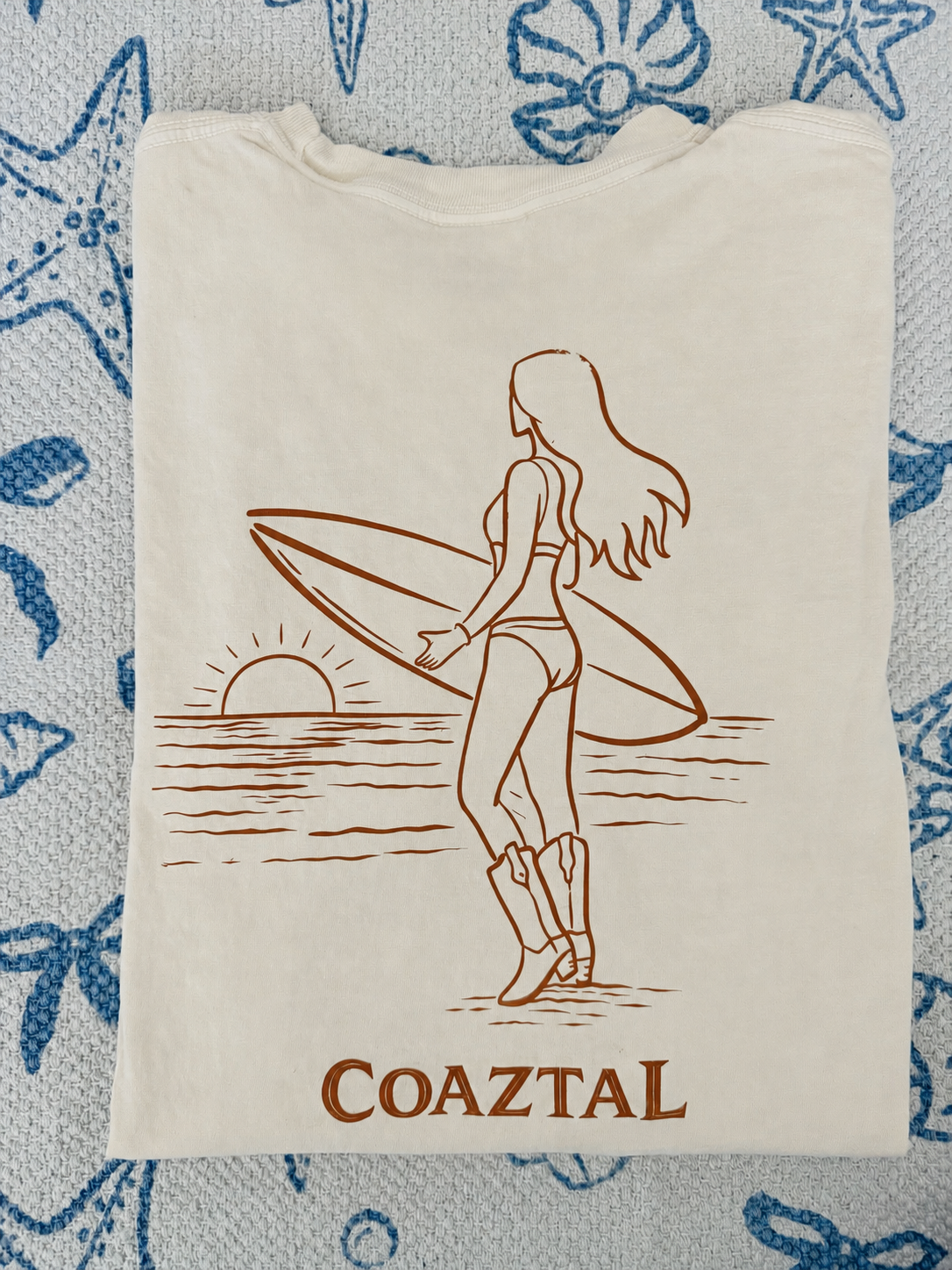 Coaztal Cowgirl Tee-Ivory