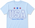 Coaztal Americana Tee-female-light blue