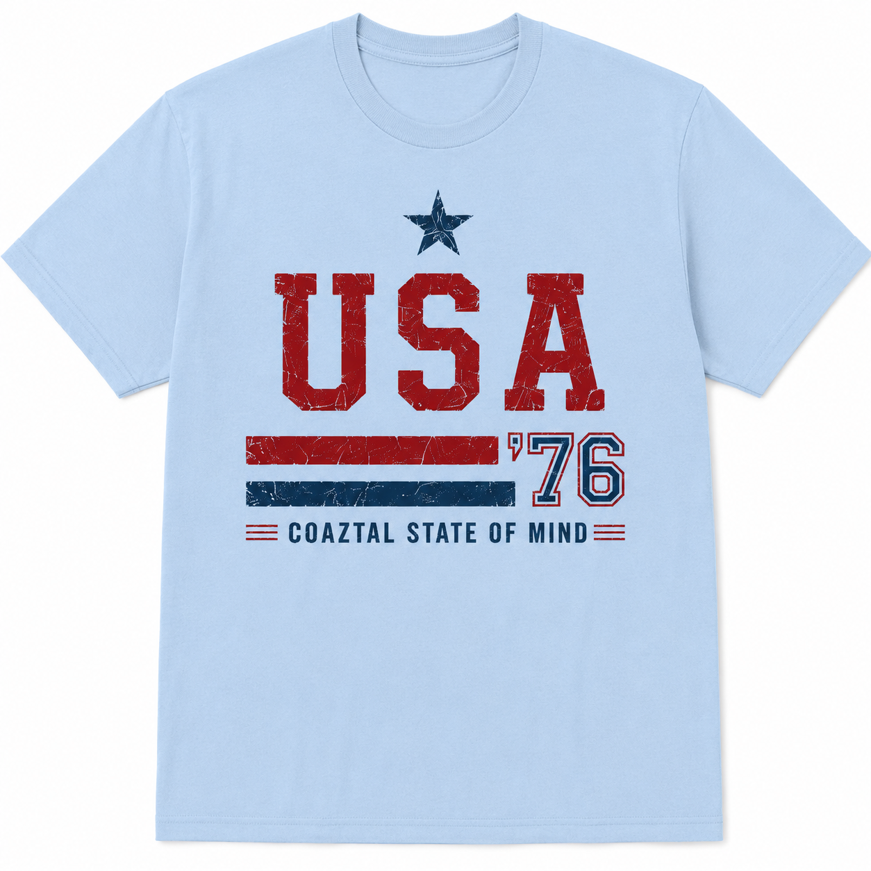 Americana '76 Tee-men-light blue