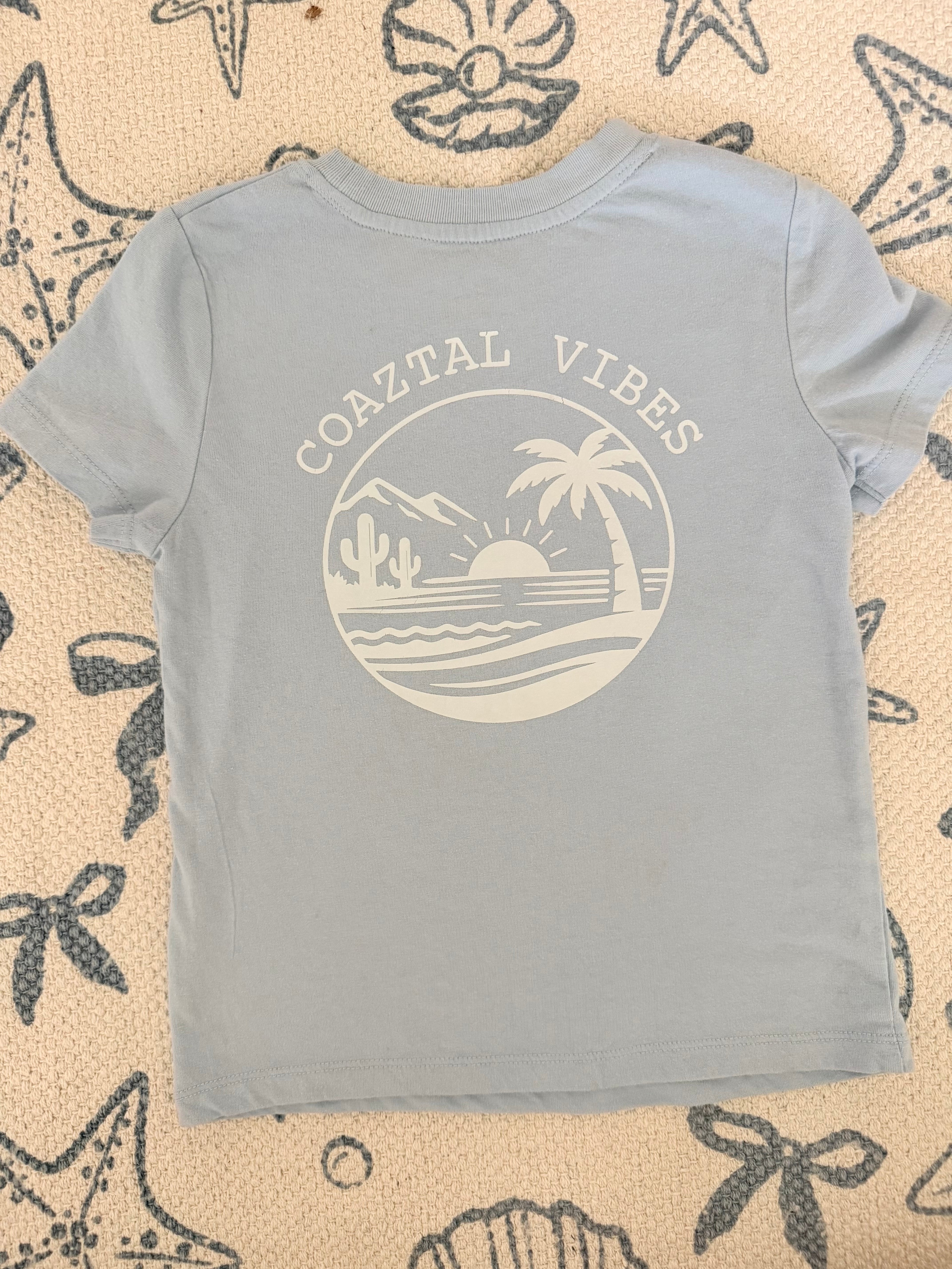 Youth "OG" Coaztal Tee-Pastel Blue