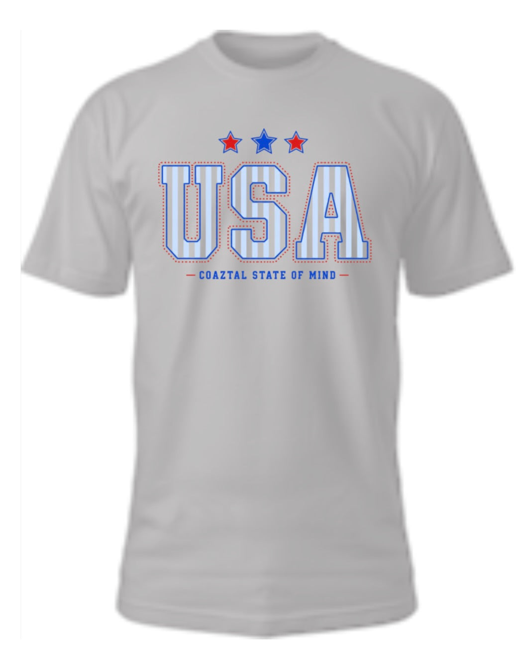 Coaztal Americana Tee-female-heather gray