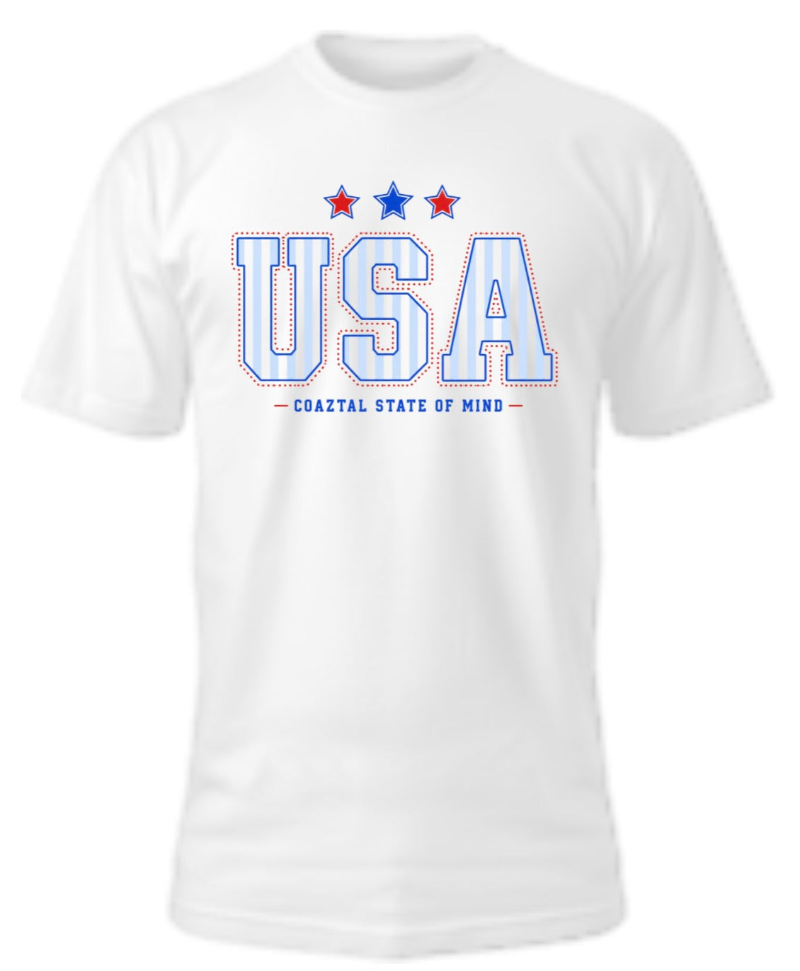 Coaztal Americana Tee-female-white